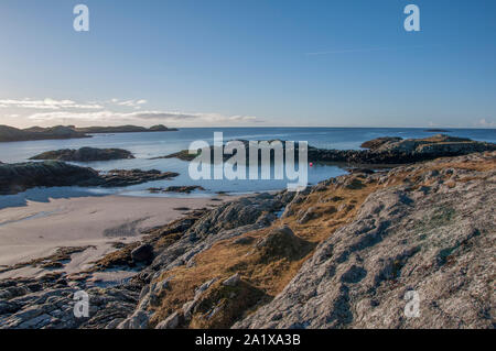 Paesaggi costieri, Isola di coll, Ebridi Interne, Scozia Foto Stock