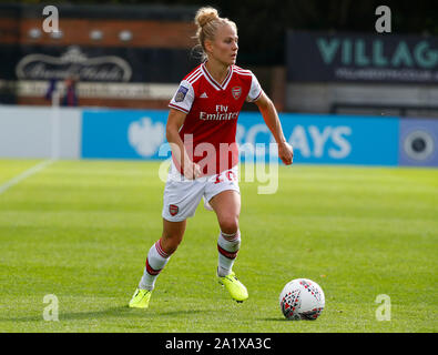 Boreham Wood, Regno Unito. 29Sep, 2019. BOREHAMWOOD, Inghilterra - 29 settembre: Leonie Maier di Arsenal durante la Barclay FA DONNA Super League match tra Arsenal donne e Brighton e Hove Albion donne a Prato Park Stadium il 29 settembre 2019 in Boreham Wood, Inghilterra Credit: Azione Foto Sport/Alamy Live News Foto Stock