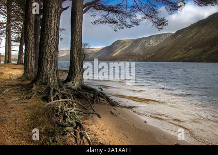 Loch Muick in Royal Deeside. Aberdeenshire, Scotland, Regno Unito. Cairngorms National Park. Foto Stock