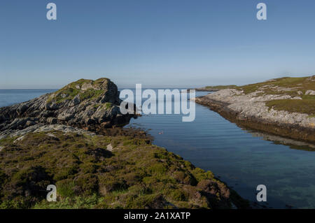 Paesaggi costieri, Isola di coll, Ebridi Interne, Scozia Foto Stock