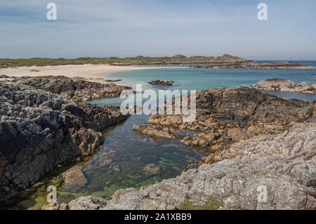 Paesaggi costieri, Isola di coll, Ebridi Interne, Scozia Foto Stock