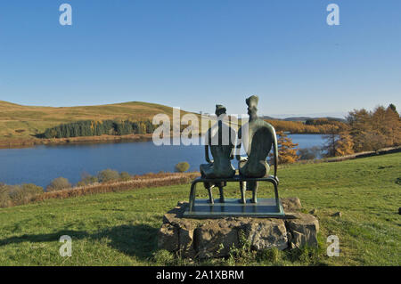 Il re e la Regina, Glenkiln statue, Glenkiln, Dumfries and Galloway Foto Stock