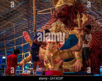 Mumbai, India - settembre 01,2019 :statua del signore Ganesha ottenere pronto per Ganesh festival Foto Stock