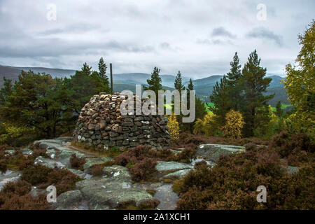 Craigendarroch Hill a Ballater. Royal Deeside, Aberdeenshire, Scotland, Regno Unito. Cairngorms National Park. Foto Stock