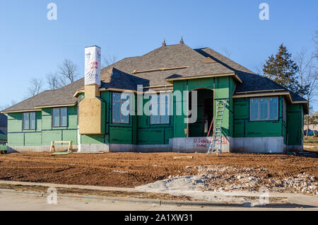 Casa suburbana in costruzione Foto Stock