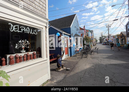 Collo Bearskin quartiere di Rockport Massachusetts Foto Stock