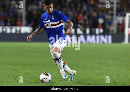 EMILIANO RIGONI , SAMPDORIA, durante la Sampdoria vs Inter , Genova, Italia, 28 set 2019, Calcio Calcio italiano di Serie A del campionato Gli uomini Foto Stock