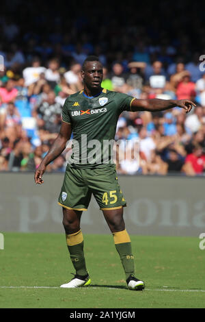 Napoli, Italia. 29Sep, 2019. Mario Balotelli attaccante italiano Brescia calcio durante la serie di una partita di calcio SSC Napoli vs Brescia Calcio il 29 settembre 2019 presso il San Paolo Stadium (foto di Antonio Balasco/Pacific Stampa) Credito: Pacific Press Agency/Alamy Live News Foto Stock