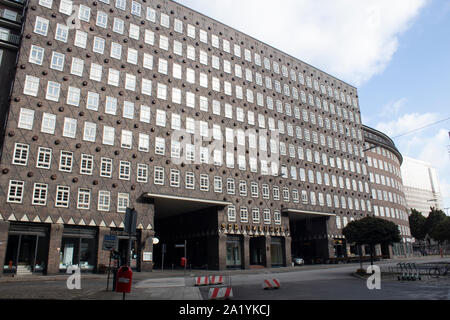 Il Sprinkenhof, a nove piani di ufficio edificio costruito tra il 1927 e il 1943 ad Amburgo il quartiere Kontorhaus Amburgo Germania Foto Stock