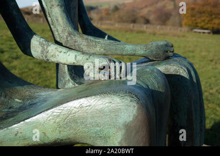 Il re e la Regina, statua dettagli, Glenkiln statue, Glenkiln, Dumfries and Galloway Foto Stock