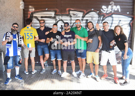 Barcellona, 29-09-2019. RCD Espanyol tifosi durante un match day. Foto Stock