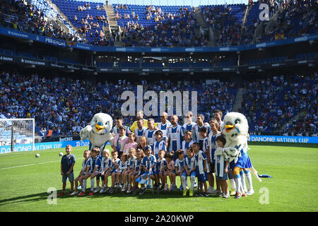 Barcellona, 29-09-2019. RCD Espanyol tifosi durante un match day. Foto Stock