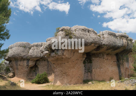 Ciudad Encantada (inglese: Città incantata), Spagna - 24 agosto 2019 - un sito geologico nei pressi della città di Cuenca Foto Stock