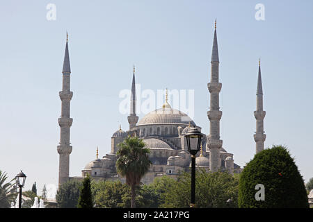 La Moschea del Sultano Ahmed, AKA Moschea Blu, Fatih, Istanbul, Turchia. Foto Stock