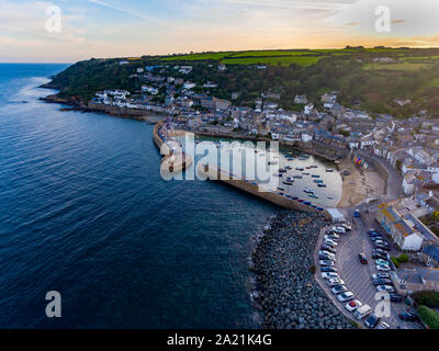Mousehole Harbour Cornwall Inghilterra Foto Stock