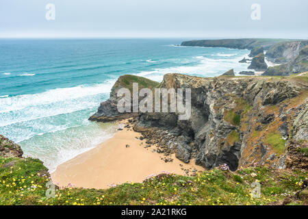 Tregurrian, vicino a Newquay, Cornwall, Inghilterra, Gran Bretagna Foto Stock