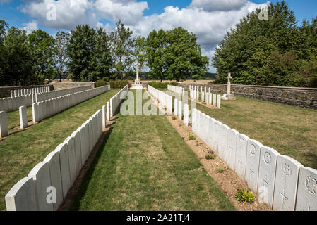 Cajeul CWGC British cimitero di St-Martin-Sur Cojeul vicino a Arras Foto Stock