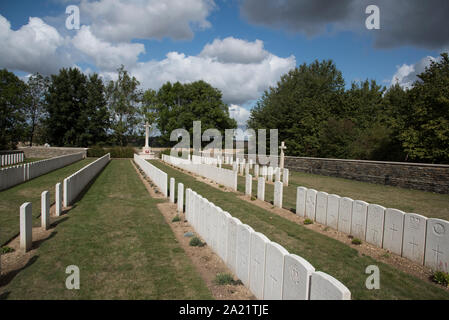 Cajeul CWGC British cimitero di St-Martin-Sur Cojeul vicino a Arras Foto Stock