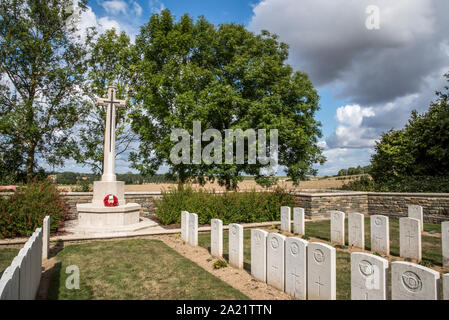 Cajeul CWGC British cimitero di St-Martin-Sur Cojeul vicino a Arras Foto Stock