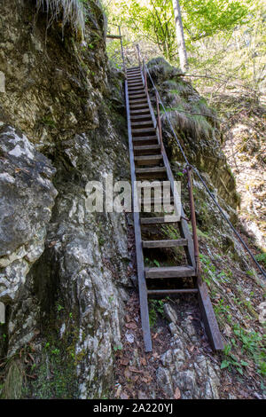 Scale ripide buttare canyon Foto Stock