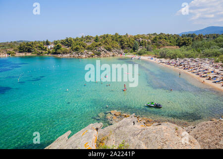 Estate concetto di viaggio. Bellissimo viaggio destinazione di vacanza in Grecia. Foto Stock