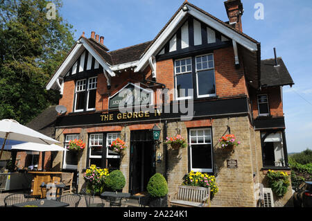 Il George IV inn, grande Amwell, Hertfordshire, era la Quart Pot bistro nel XVIII secolo. Ha cambiato il suo nome nel secolo seguente un Foto Stock