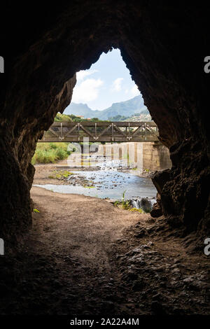 Grotta di montagna di Sao Vicente a Madera Foto Stock
