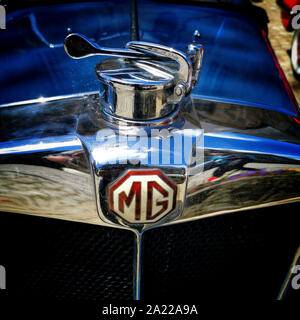 MG emblema sul cofano Foto Stock