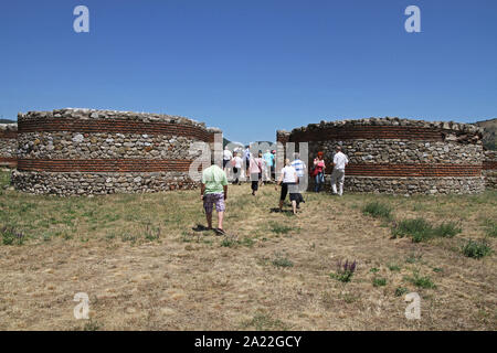 Diana Castrum Romano Fortezza, scogliere dell'Djerdap Gorge, Kladovo, Serbia orientale. Foto Stock