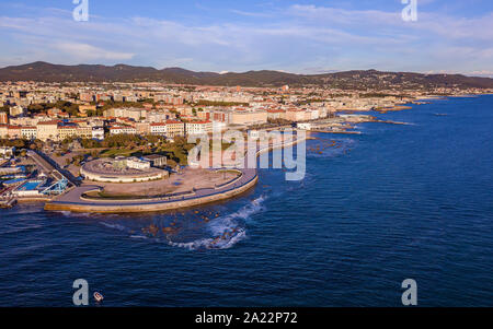 Porto di Livorno in Italia, in Toscana. Foto Stock