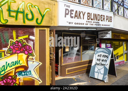 Blinder Peaky,Peaky Blinders,pub,bar,ispirato,da,BBC,TV, serie,mostra,centro,d,città,centro,d,Birmingham,West Midlands,Midlands,l'Inghilterra,UK,GB,Gran Bretagna, Foto Stock