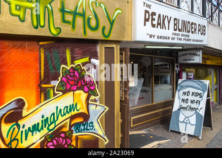 Blinder Peaky,Peaky Blinders,pub,bar,ispirato,da,BBC,TV, serie,mostra,centro,d,città,centro,d,Birmingham,West Midlands,Midlands,l'Inghilterra,UK,GB,Gran Bretagna, Foto Stock