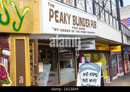 Blinder Peaky,Peaky Blinders,pub,bar,ispirato,da,BBC,TV, serie,mostra,centro,d,città,centro,d,Birmingham,West Midlands,Midlands,l'Inghilterra,UK,GB,Gran Bretagna, Foto Stock