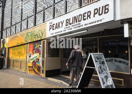 Blinder Peaky,Peaky Blinders,pub,bar,ispirato,da,BBC,TV, serie,mostra,centro,d,città,centro,d,Birmingham,West Midlands,Midlands,l'Inghilterra,UK,GB,Gran Bretagna, Foto Stock