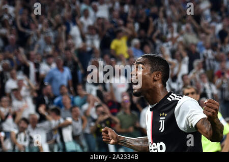Douglas Costa della Juventus celebra Torino 31/08/2019 Allianz Stadium il calcio di Serie A 2019/2020 Juventus FC - SSC Napoli foto Andrea Staccioli / Foto Stock