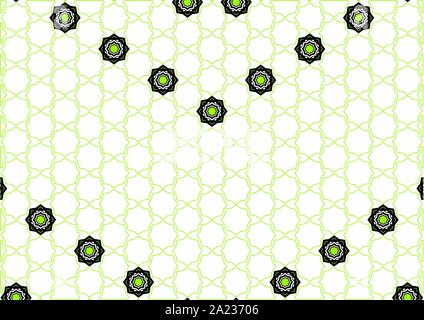 Elegante e la cornice decorativa di indù e di ispirazione araba di vari colori Illustrazione Vettoriale