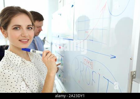 Attraente business donna Foto Stock