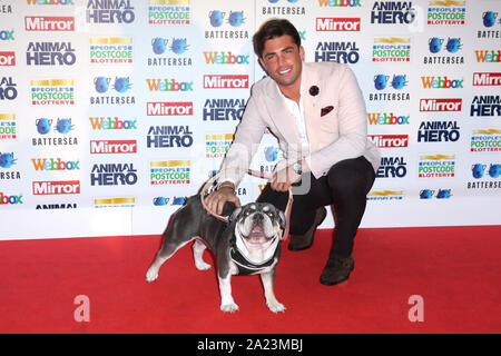 Jack Fincham, specchio eroe animale Awards 2019, in collaborazione con persone di lotteria di Cap e Webbox, Grosvenor House Hotel, Londra, Regno Unito, 30 Septembe Foto Stock