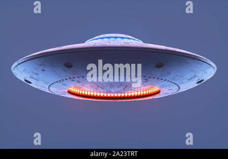 Oggetto Volante non Identificato. UFO con percorso di clipping incluso. Foto Stock