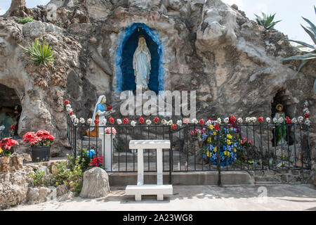 La Madonna della Grotta di Lourdes in Rio Grande città, Texas Foto Stock