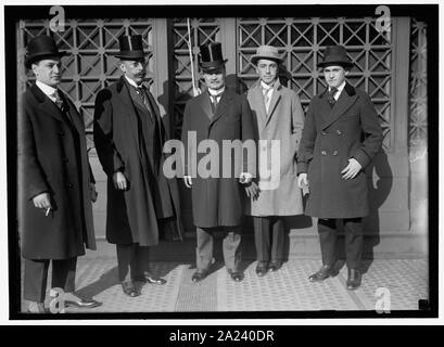 PAN AMERICAN CONGRESSO SCIENTIFICO. Delegazione ECUADOR: JOAQUIN F. CODOVA; VOCTOR M. PENAHERRERA,funzionario delegato; GONZALO S. CORDOVA, presidente della delegazione; RAFAEL M. PENAHERRERA, SEC. Di deln.; GONZALO CORDOVA, JR. Foto Stock