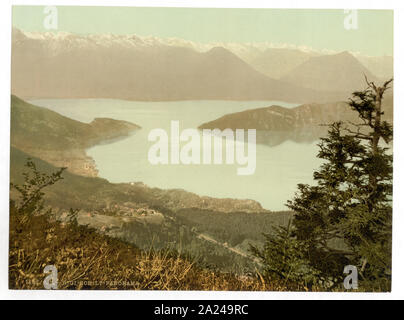Panorama di Rigi Schilt e il Lago dei Quattro Cantoni, Rigi, Svizzera; fa parte di: Viste della Svizzera nella stampa Photochrom collection.; stampa n. 1138.; titolo ideato dal personale della biblioteca.; Foto Stock