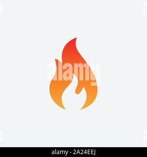 Icona di fiamma design illustrazione, fire design logo, fuoco illustrazione vettoriale, flare Illustrazione Vettoriale