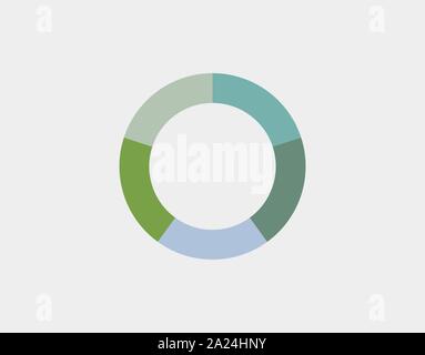 Colorato grafico a torta, diagramma, Una infografica. Illustrazione Vettoriale. Illustrazione Vettoriale