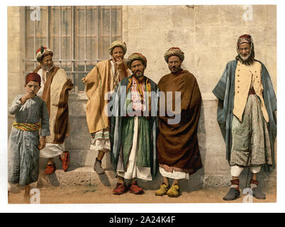 Contadini della zona di Betlemme, terra santa, (cioè Cisgiordania); Foto Stock