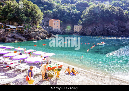 Abbazia San Fruttuoso di Camogli, Liguria, Italia Foto Stock