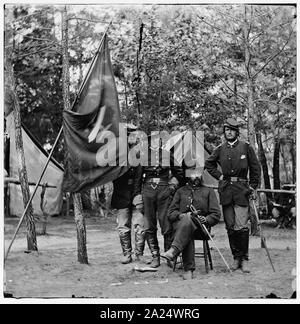 Pietroburgo, Va. gen. Orlando B. Willcox e personale, 3d Divisione, nono Corps Foto Stock