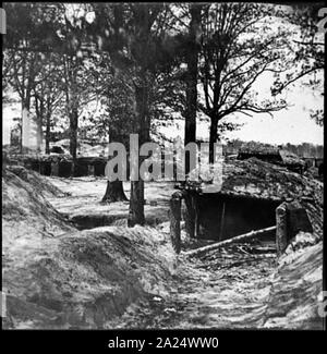 Pietroburgo, Va. interno di Fort Steadman Foto Stock