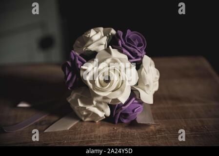 Bellissimo Bouquet nozze & Fiori Foto Stock