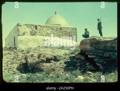 Petra, Mt. Hor e Akabah. Mt. Hor, tomba di Aronne. Num. 20:28 Foto Stock